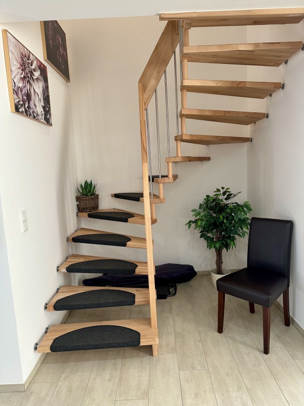Treppe im Ferienhaus Lautertalschleife